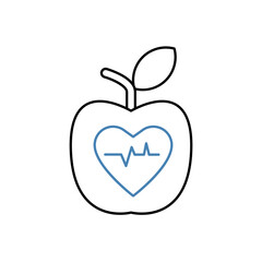 nutrition concept line icon. Simple element illustration. 
nutrition concept outline symbol design.