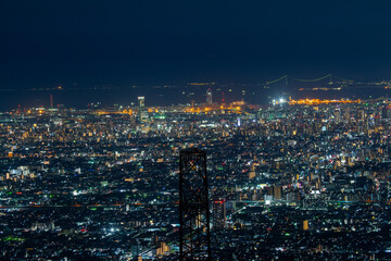 Fototapeta premium 生駒山より大阪の夜景