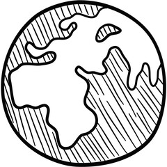 Hand Drawn Globe Doodle