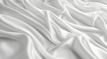 Obraz premium White Fabric Texture: Smooth, Draped, and Elegant