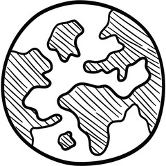 Hand Drawn Globe Doodle