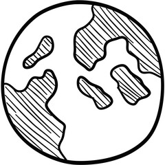 Fototapeta premium Hand Drawn Globe Doodle