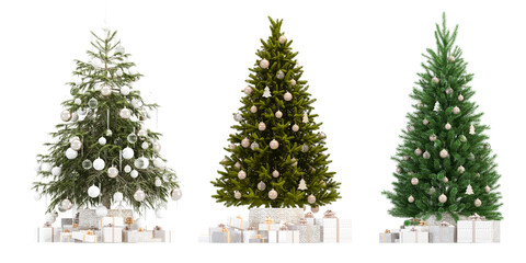 christmas tree isolated on white