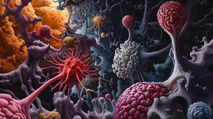 55. Artistic depiction of neural plasticity and the brain is ability to adapt to new experiences