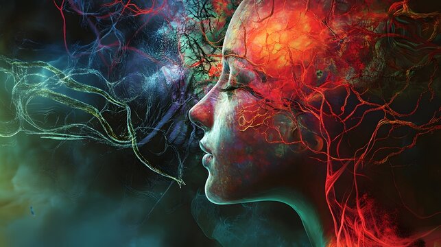 59. Conceptual artwork of the role of the reticular activating system in wakefulness and alertness