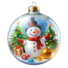 Christmas ornament snowman theme