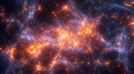 10. "A dramatic visualization of dark matter research with a cosmic backdrop