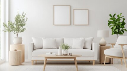 Scandinavian style living room clean lines neutral colors simplicity and functionality
