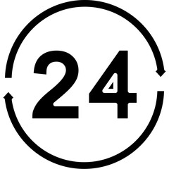 24 Hours Icon