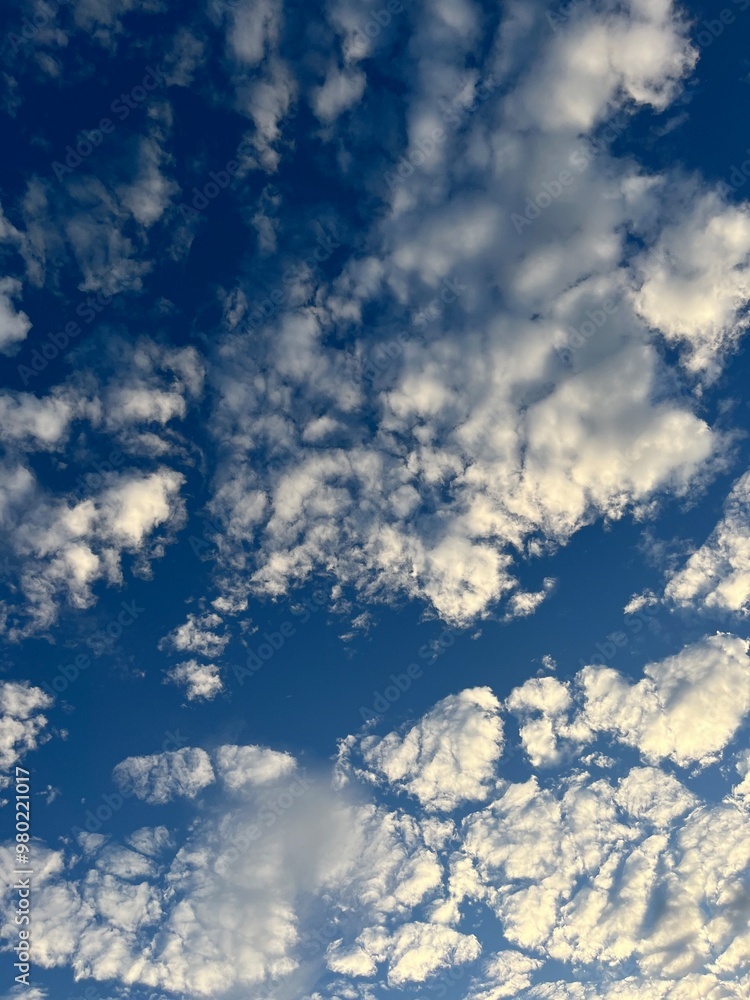 Wall mural blue sky with clouds