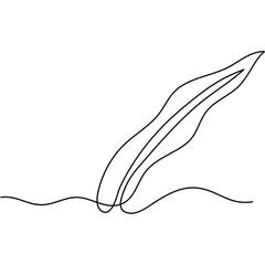 Leaf One Continuous Line