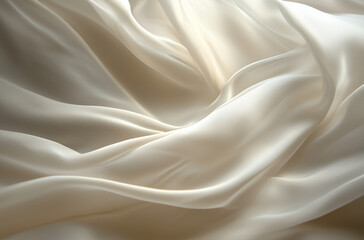Fototapeta premium Elegance in Motion: Flowing Silk Fabric with Gentle Waves