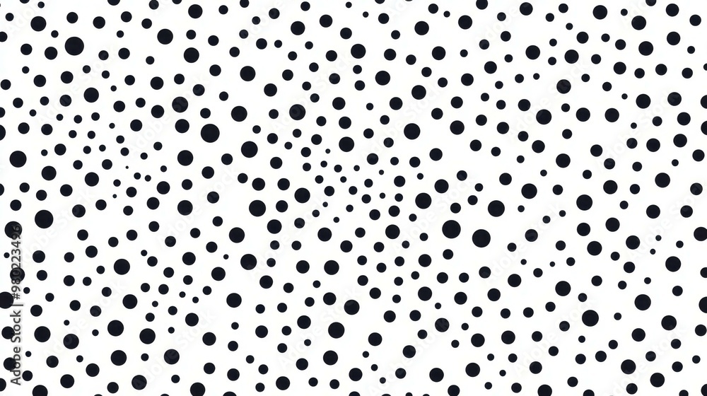 Poster bright and playful design featuring a colorful dotted halftone pattern on a white backdrop for a mod