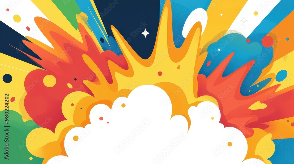 Poster vibrant abstract background with a colorful burst, perfect for adding a modern touch to your design 