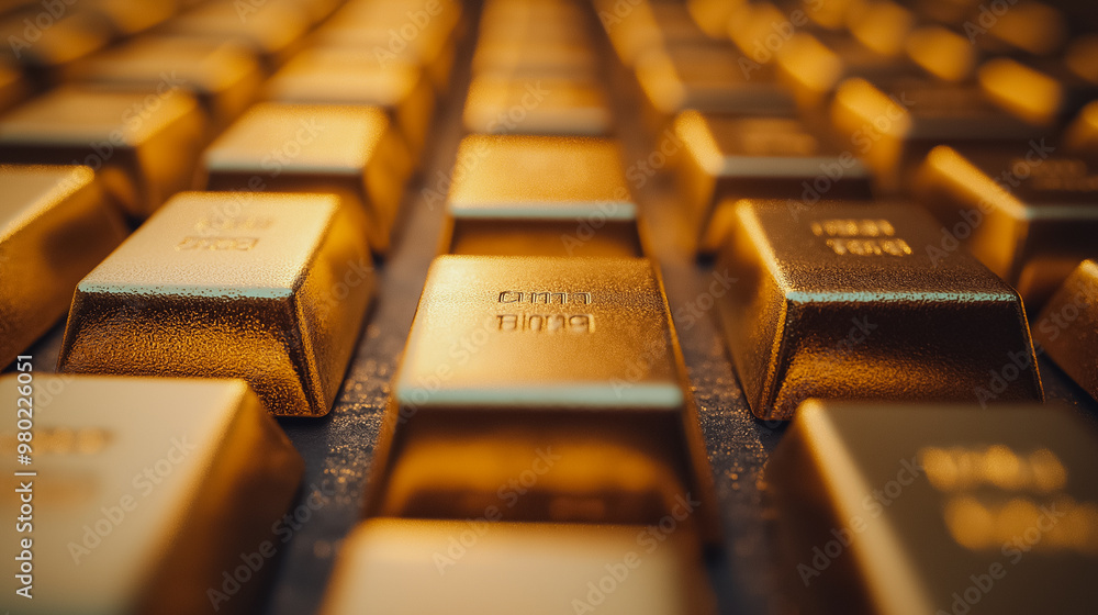 Poster a close up of gold coins with the numbers 1 through 9 on them. the coins are arranged in a grid patt