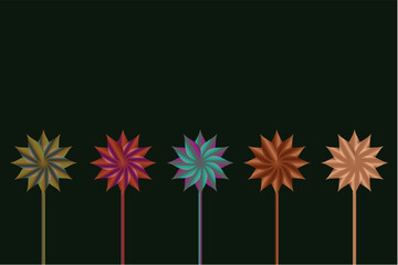 Obraz premium Creative colorful flower background for your design, easily editable floral wallpaper, vector art illustration