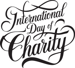 Typography illustration of International Day of Charity