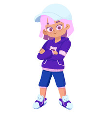 a cute purple girl