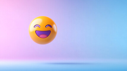Celebrating World Smile Day with a joyful smiling emoji against a colorful background