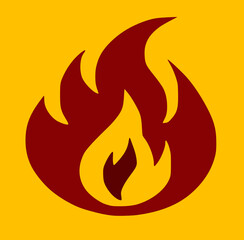 art red fire icon illustration