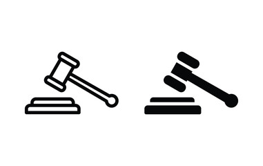 judge gavel icon, gavel icon vector	