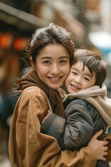 A photo of a mother and child together