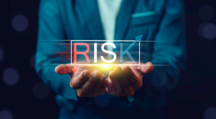 Risk management concept, Risky business risk management control and strategy. Analyze risk...