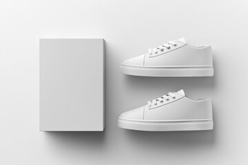 Shoe Box Mockup on Isolated white Background created with Generative AI