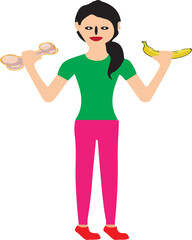 banana for bones cartoon vector eps