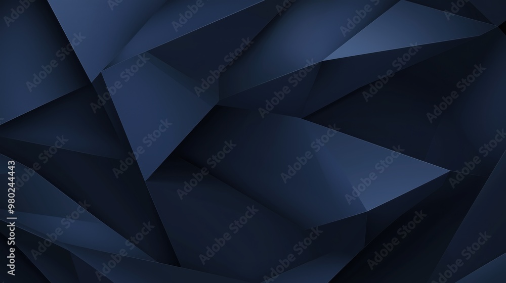 Poster a black and white image of a patterned background with a blue triangle. the image has a modern and a