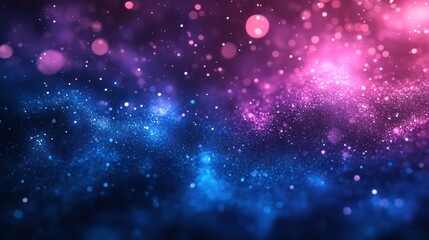 A vibrant and dynamic image showcasing a colorful galactic backdrop with sparkling white stars scatt