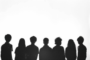 Student council leader in silhouette leading group discussion