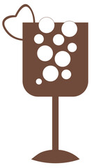 Art & Illustration Chocolate Drink in a Glass