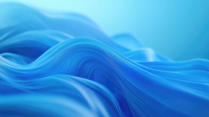 Naklejka premium Blue abstract background with 3D AI waves, moving gently across the scene in a modern and clean design. No people or logos.