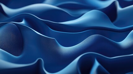 Obraz premium Blue abstract background with dynamic AI-generated waves, rendered in 3D for a futuristic feel. No people or logos in this clean design.