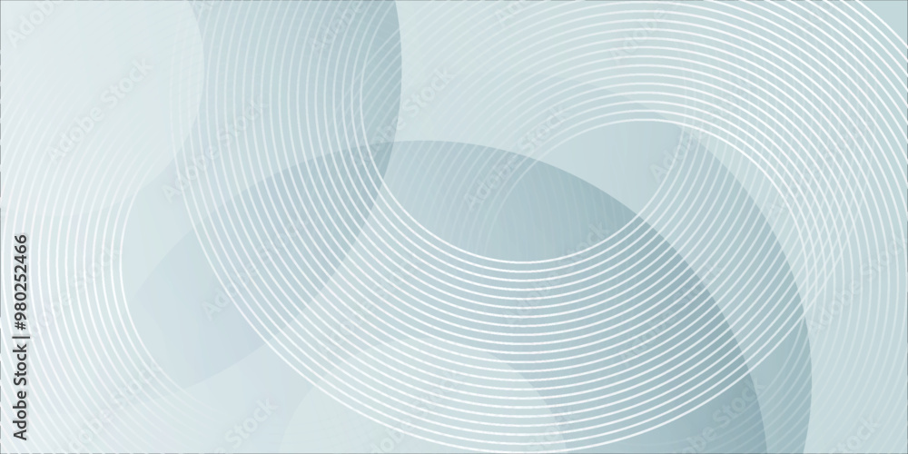Aufkleber white abstract background with geometric shapes. modern circle lines pattern. minimal geometric desi