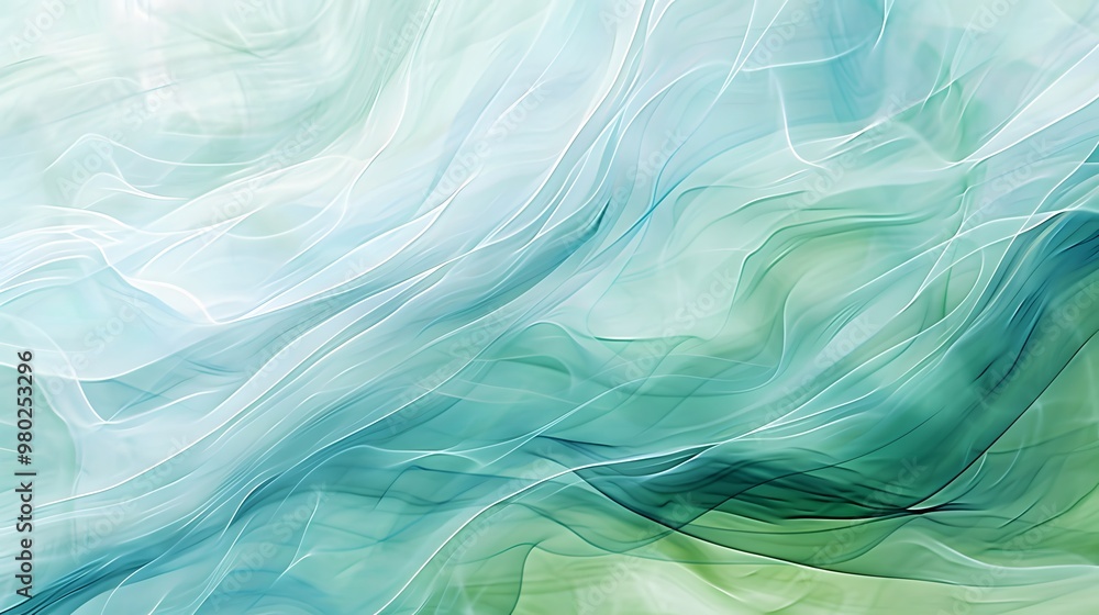Poster calm ocean horizon: a minimalist view of a tranquil ocean with a smooth gradient from deep blue to l