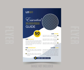 This is a business flyer with a unique, modern, and simple for business and financial goal.
