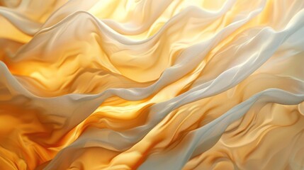 Obraz premium a golden, fiery, rippled surface that could be interpreted as a sunset or a sunrise.