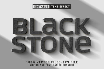 Black Stone Editable Text Effect
