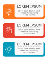 Business infographic Vector with 3 steps. Used for presentation,information,education,connection,marketing, project,strategy,technology,learn,brainstorm,creative,growth,abstract,stairs,idea,text,work.