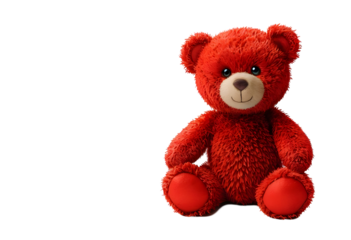 teddy bear isolated on white background, png image 