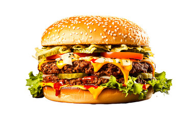 Hamburger Burger on a isolated white background