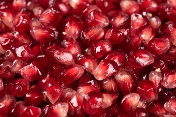 close up of pomegranate seeds texture background.