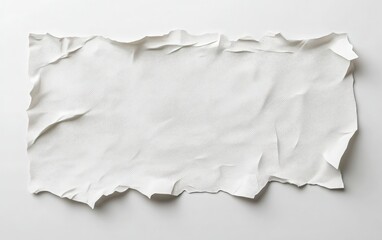 Obraz premium A textured piece of crumpled white paper, perfect for backgrounds, overlays, or creative projects needing a unique touch.