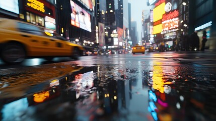 Fototapeta premium Futuristic cityscape at night with vibrant holographic displays for digital art