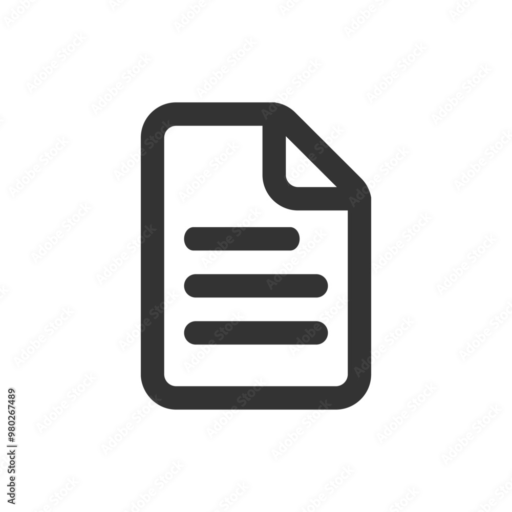 Poster document icon in black and white design. black and white icon representing a document or file. perfe
