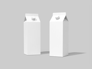 White Blank Box Packaging Mockup for Beverage Container