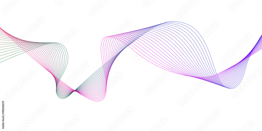 Poster wave element design vector image for graphic design decoration or backdrop design.
