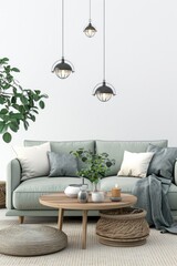 Sofa placed in the living room